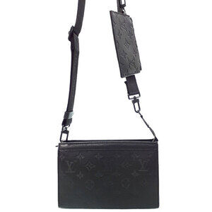 Louis Vuitton Monogram Shadow Black Gaston Wearable Wallet Shoulder Bag